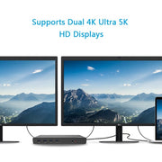 Wavlink USB-C Ultra 5K Laptop Docking Station with 6x USB3.0, 4K Dual Video Outputs, Gigabit Ethernet, Audio V28-USBWINWSUG69DK1